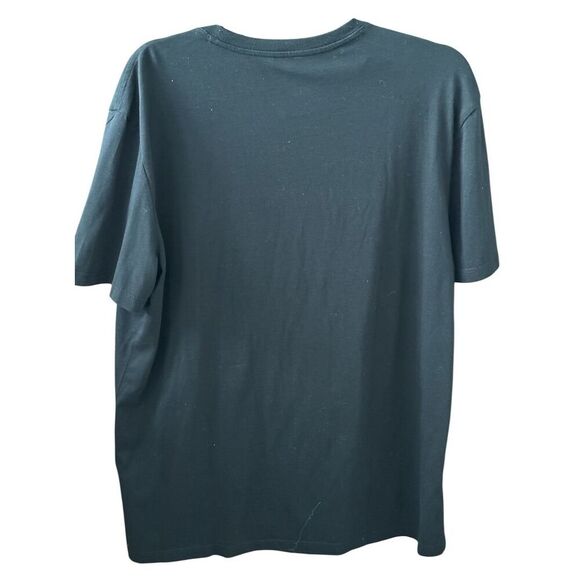 Express Women's Black Embroidered T-Shirt Size L Round Neck Short Sleeve - Picture 2 of 4